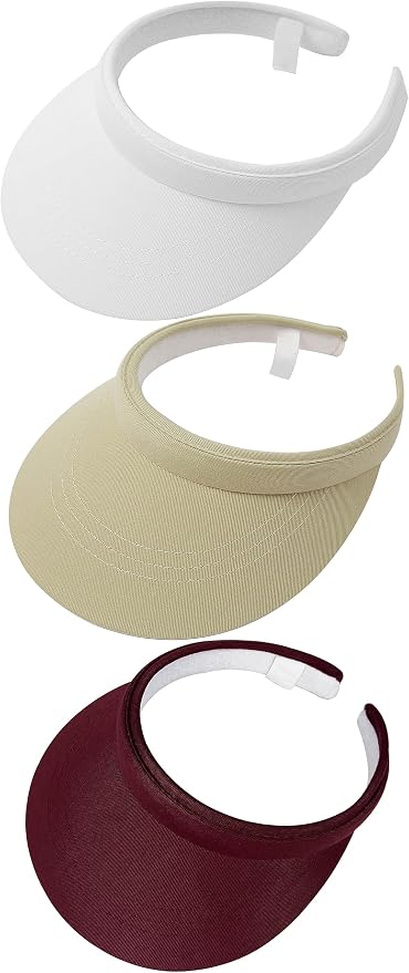 3 Pack Sports Sun Visor Hat Women Men Adjustable Clip On Visors Outdoor Golf by Ydocqli