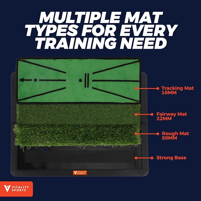 Golf Hitting Mat, Durable Artificial Grass Golf Mats - Image 6