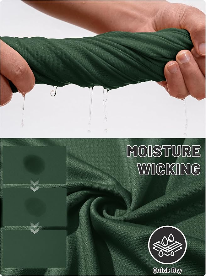 TACVASEN Mens Polo Shirts Short Sleeve Dry Fit Performance Breathable Golf Shirt - Image 5