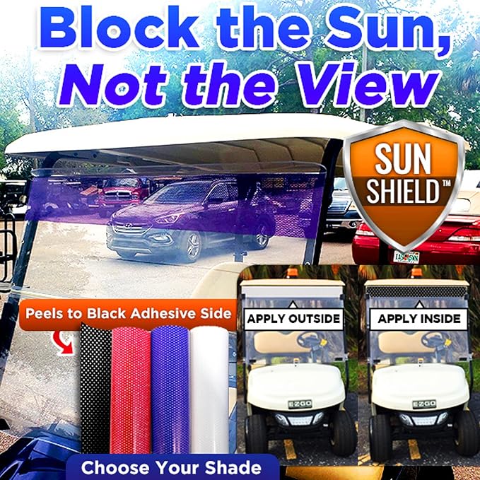 Sun Shield Golf Cart Sun Shade Cover – UV Blocker Visor - Image 2