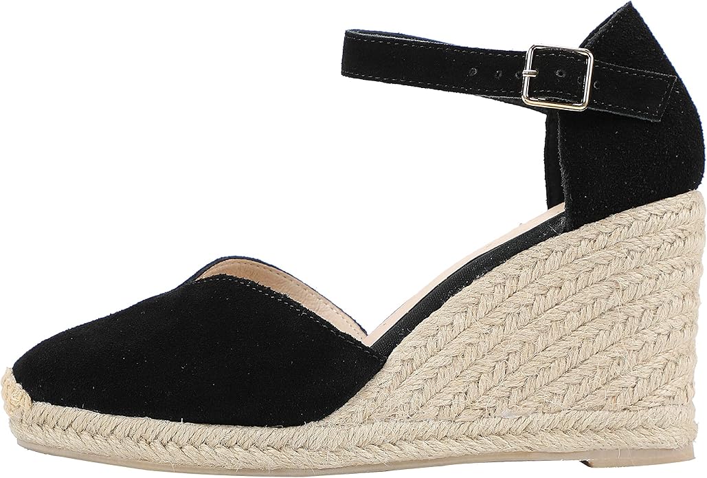 Platform Wedges Sandals for Women, Ankle-Strap, Cap Toe, Summer Espadrilles - Image 3