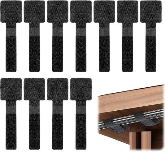 80 Pcs Hook and Loop Cable Straps, Self-Adhesive Hook and Loop Cable Ties by Unknown