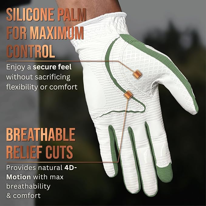 Copper Tech Golf Gloves Men Right Handed Golfer or Left Handed Golfer | Copper - Image 3