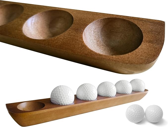 1-Pack Wood Golf Ball Display Case, Floating Shelf Golf Ball Holder Display by Unknown
