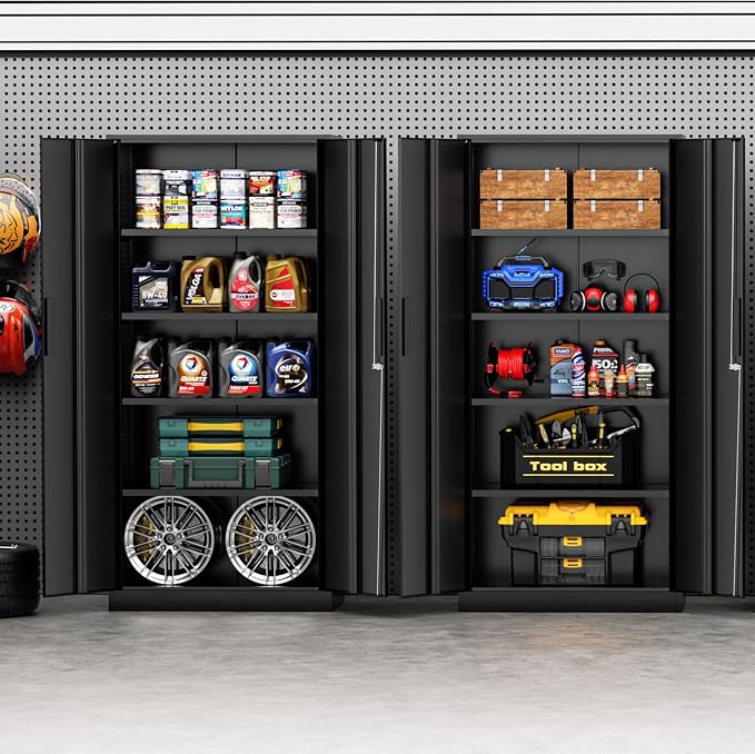 Incbruce 72” Metal Storage Cabinet, Garage Cabinets and Storage System - Image 8