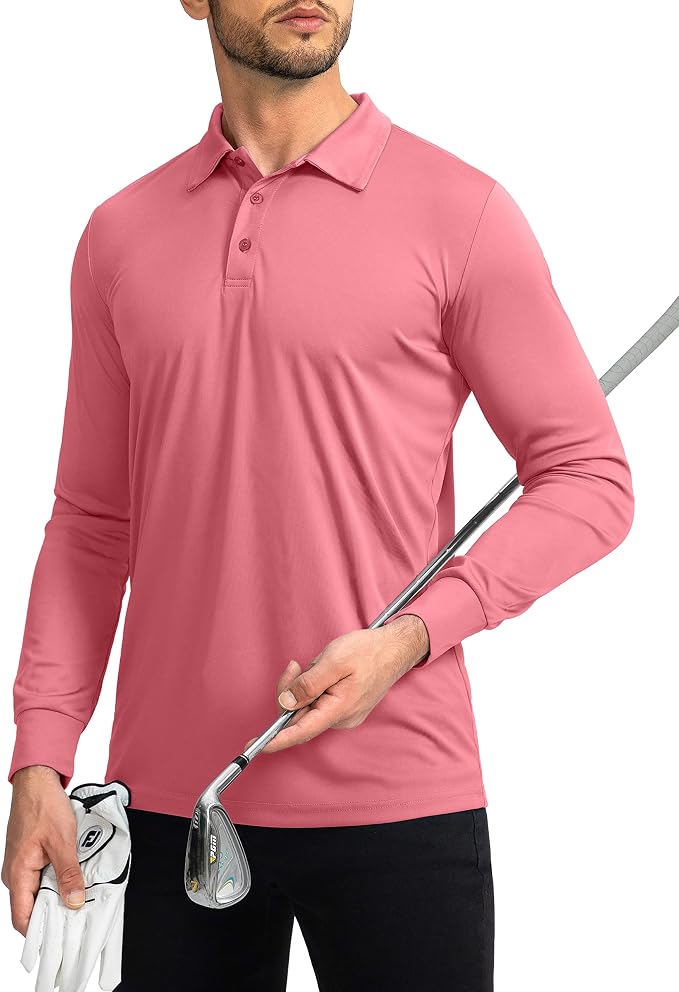 Men's Polo Shirt Long Sleeve Golf Shirts Lightweight UPF 50+ Sun Protection - Image 5