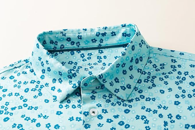 Mens Golf Shirts Quick Dry Moisture Wicking Casual Short Sleeve Performance - Image 2
