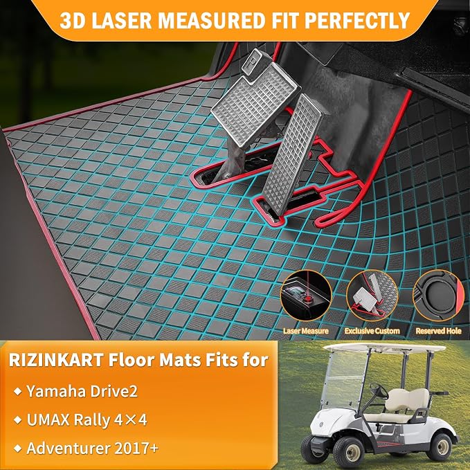 Golf Cart Floor Mat for Yamaha, Customize Non-Slip Full Coverage Liner Matt - Image 4