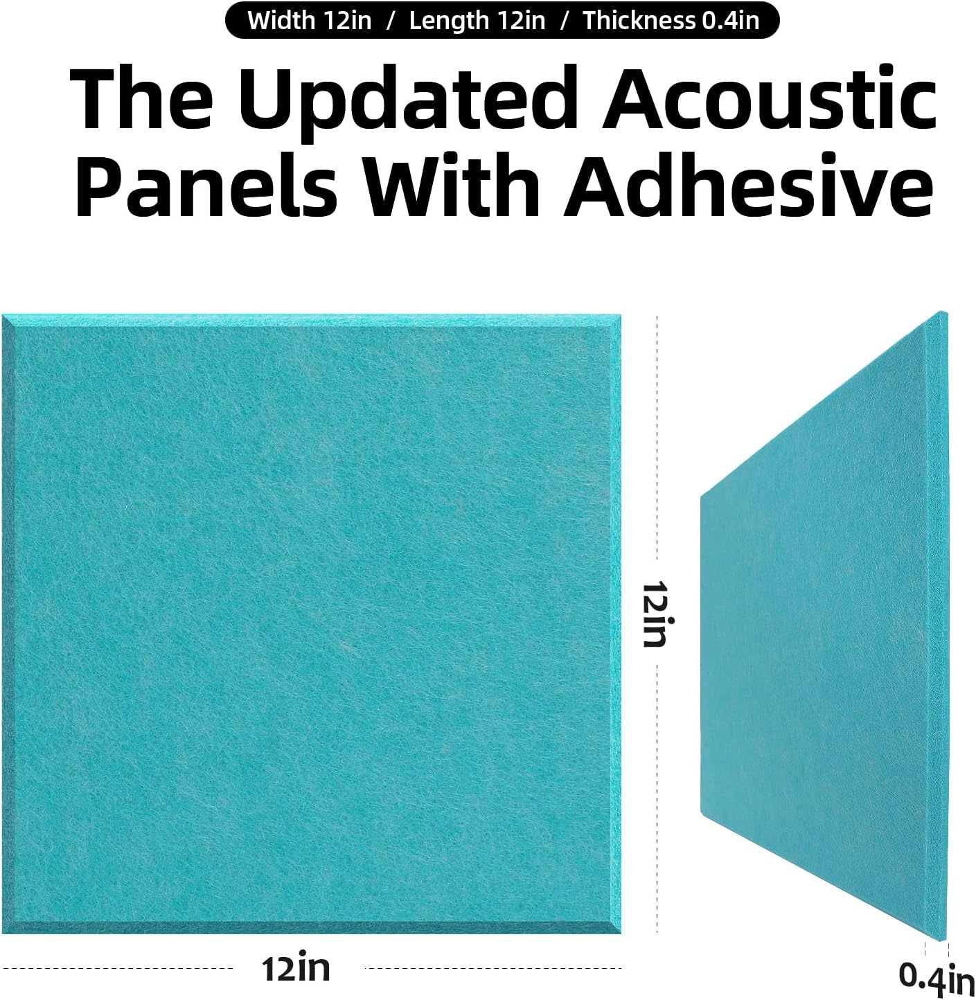 18 Pack Acoustic Panels12" X 12" X 0.4" Sound Proof Panels With Self-Adhesive Absorbing High-Density Sound Deadening Panels Decoration soundproofing panels For Walls Home Insulation Studio Office Blue
