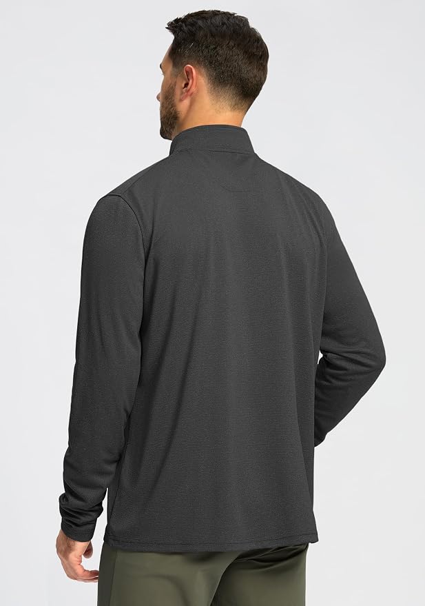 Obla Golf Quarter Zip Pullover for Men Mock Neck Sweatshirt Lightweight Sun - Image 3