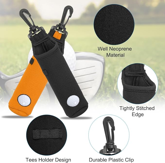PATIKIL Golf Ball Carry Bag, Golf Tee Holder Pouch Portable Neoprene Golf Ball - Image 3
