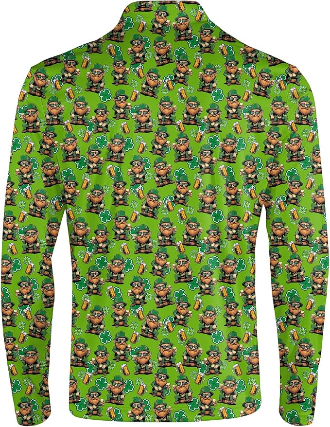 Men's Long Sleeve Golf Shirt Quick Dry 3 Button Work Fishing Outdoor Casual - Image 4