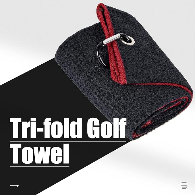 Mile High Life Tri-fold Golf Towel | Premium Microfiber Fabric | Waffle Pattern - Image 2