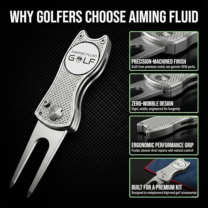 Golf Divot Repair Tool — 5-in-1 Golfing Ball Marker, Pitch Mark Repair - Image 4
