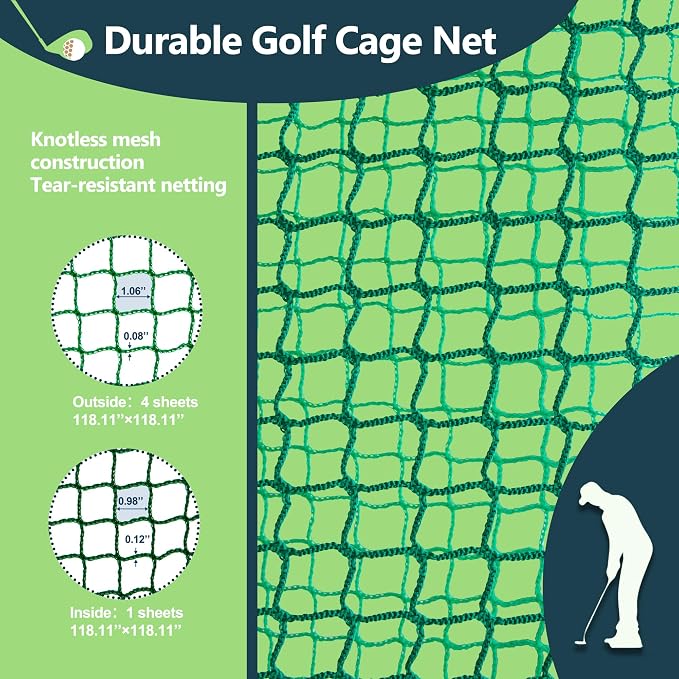 Golf Cage Net with Steel Frame 10x10x10 Ft Golf Practice Nets Used - Image 6