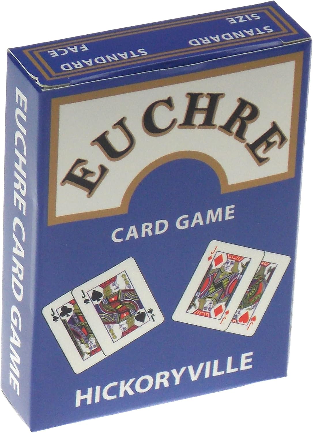 Hickoryville Euchre Playing Cards Set – 2 Decks with Suit Marker Dice – Classic Euchre Card Game Bundle