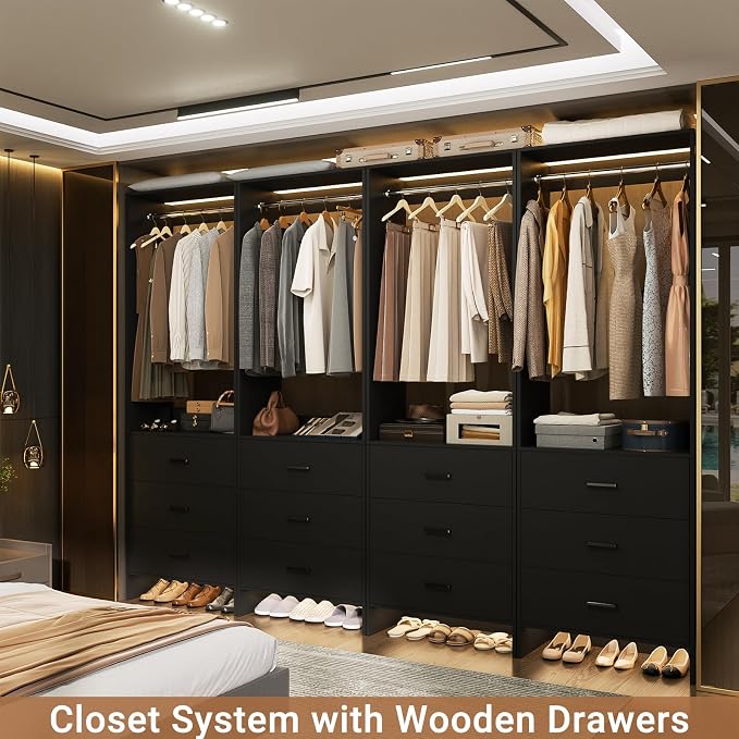Aheaplus Closet System Closet Organizer, Wood Closet Organizer System, Walk-in - Image 5