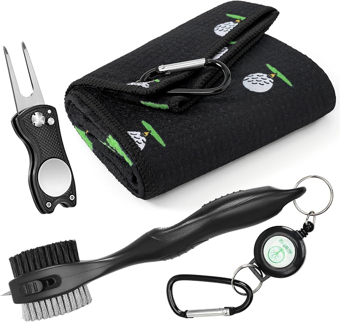 Mile High Life Printed Golf Towel, Brush Tool Kit, Divot Repair Tool, by MileHighLife