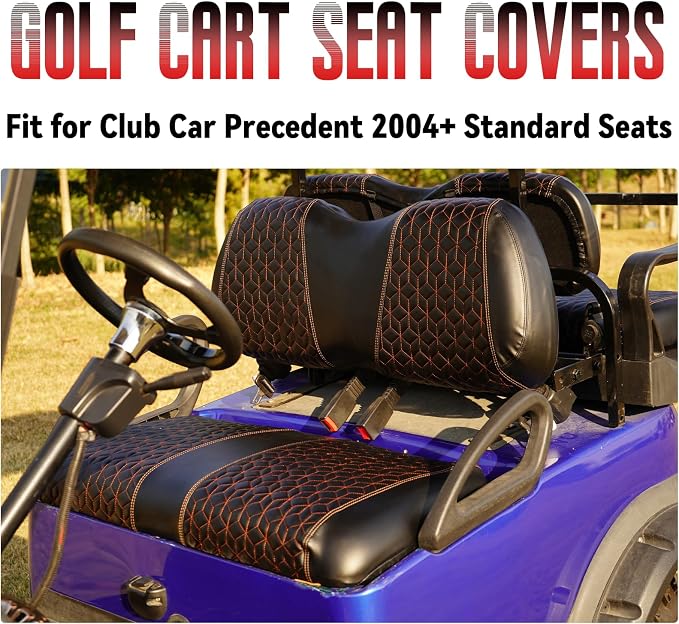 Golf Cart Seat Covers Front for Club Car Precedent 2004+ Standard Seat Cushion - Image 2