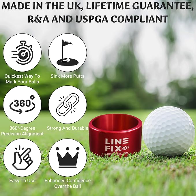 LineFix360 Golf Ball Alignment Marker – Precision 360° Line Tool - Image 2