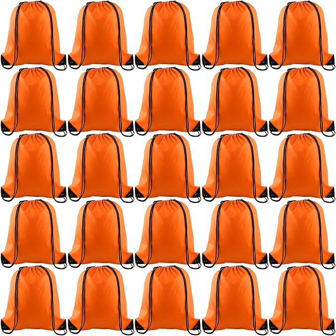 KUUQA 25Pcs Orange Drawstring Bags by KUUQA