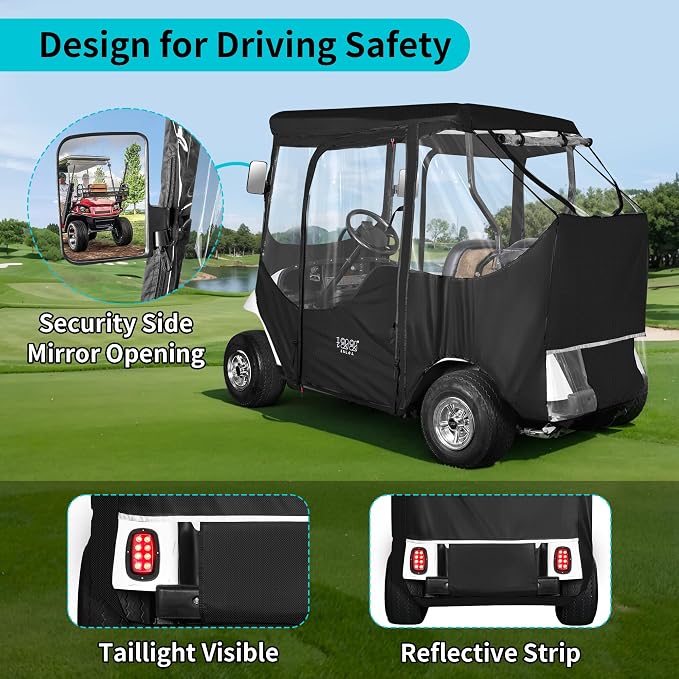 10L0L 2/4 Passenger Golf Cart Driving Enclosure - Image 3