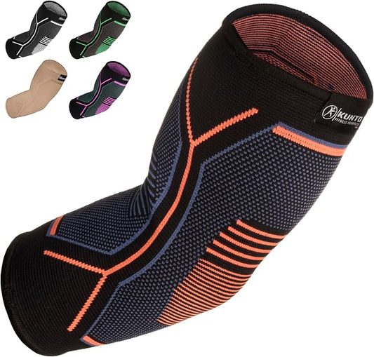 Kunto Fitness Elbow Brace Compression Support Sleeve by KuntoFitnessProducts