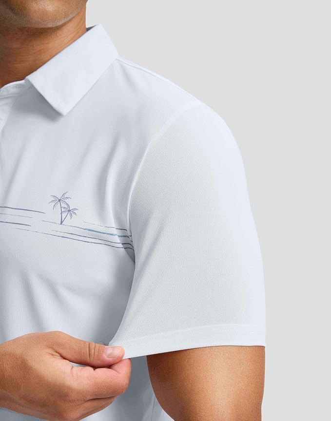 Men's Golf Shirts Dry Fit Moisture Wicking Performance Short Sleeve Collared - Image 4