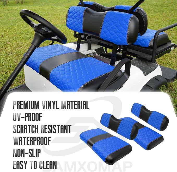 Golf Cart Front and Rear Seat Covers Waterproof and Sun Resistant Marine Grade - Image 4