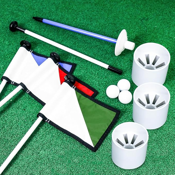 Golf Flagstick 3ft, Golf Flag Hole Cup Set Double-Sided Putting Green Flags - Image 5