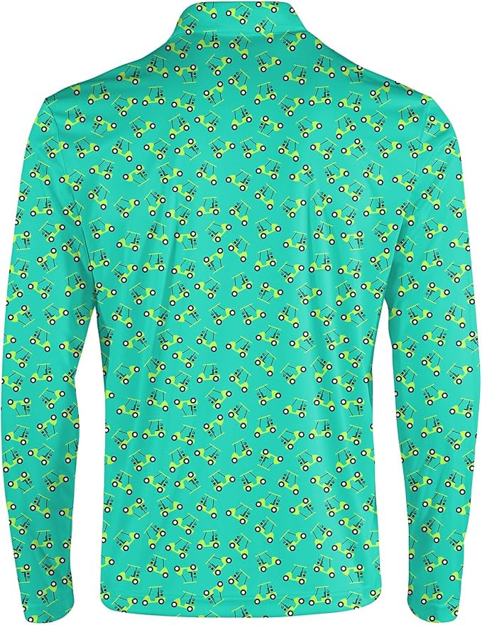 Men's Long Sleeve Golf Shirt Quick Dry 3 Button Work Fishing Outdoor Casual - Image 4