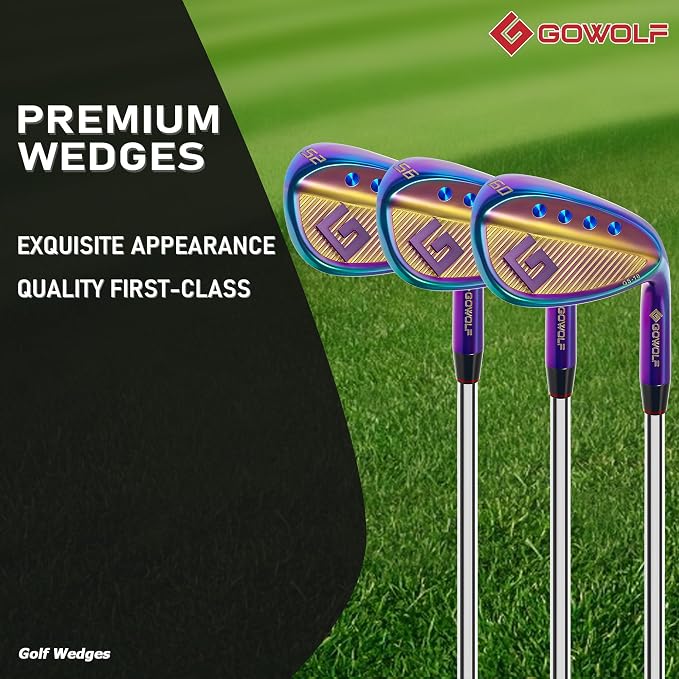 Gowolf Premium Forged Full Face Golf Wedges 50/52/54/56/58/60/69 Degree - Image 2