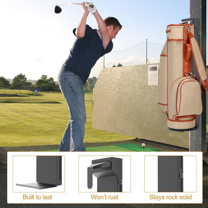 Tour-Grade Wall Mount Golf Bag Holder - Image 3