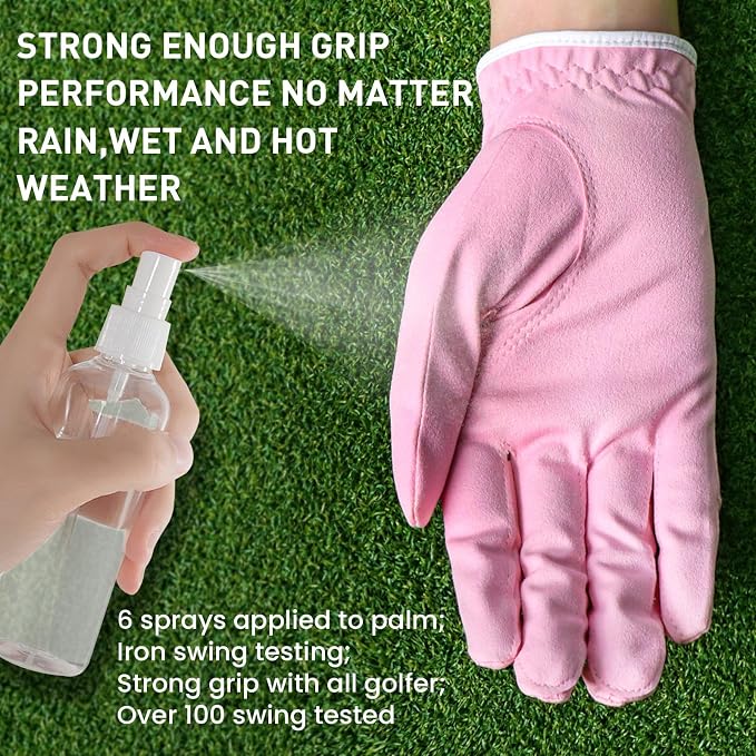Womens Ladies Golf Rain Gloves Value 3 Pack Left Right Hand, Enhanced Wet Hot - Image 3