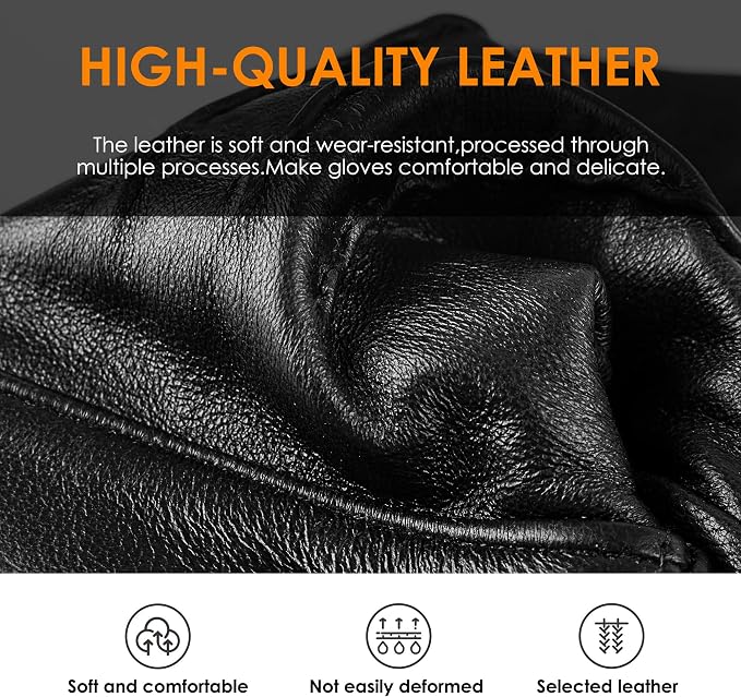 Genuine Sheepskin Leather Gloves - Image 4