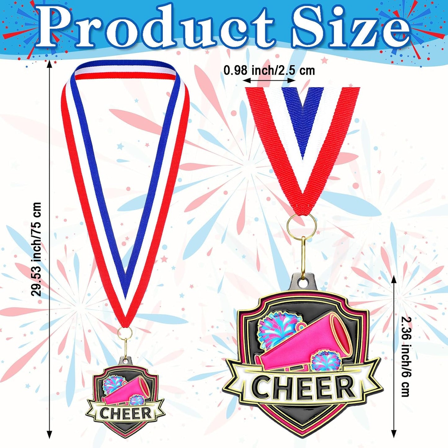 10/20 /30/40 Pcs Award Medals Bulk Sports Medals with Neck Ribbons 2.4 Inch Winner Award Trophy Prize Gift for Sports Themed Party Favors Tournaments School Match