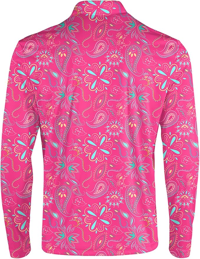 Men's Long Sleeve Golf Shirt Quick Dry 3 Button Work Fishing Outdoor Casual - Image 2