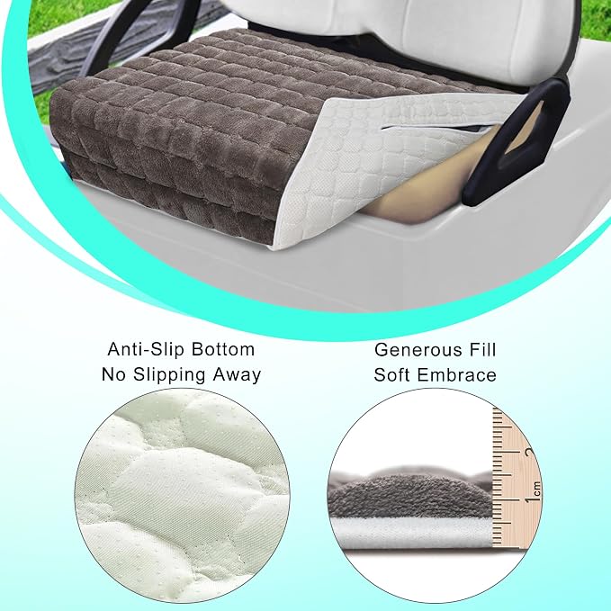 YOKYHOM Golf Cart Seat Covers, Supreme Comfort Golf Cart Seat Towel Blanket - Image 3