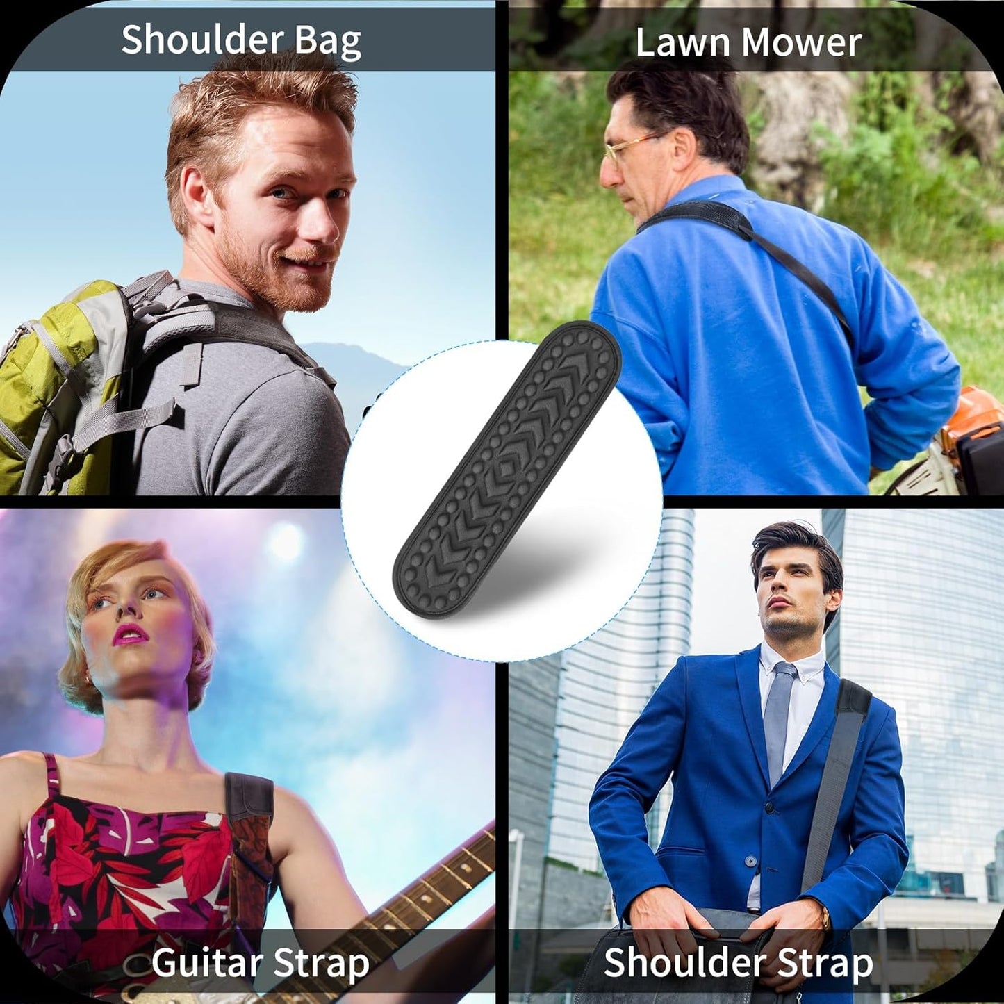 2 Pack Breathable Universal Shoulder Pad, 3D Cushion Air Backpack Strap Pads, for Shoulder Bags, Guitar Strap, Detachable Shoulder Strap Pad Pads Help Relieve Shoulder Pain(3D Air Cushion)