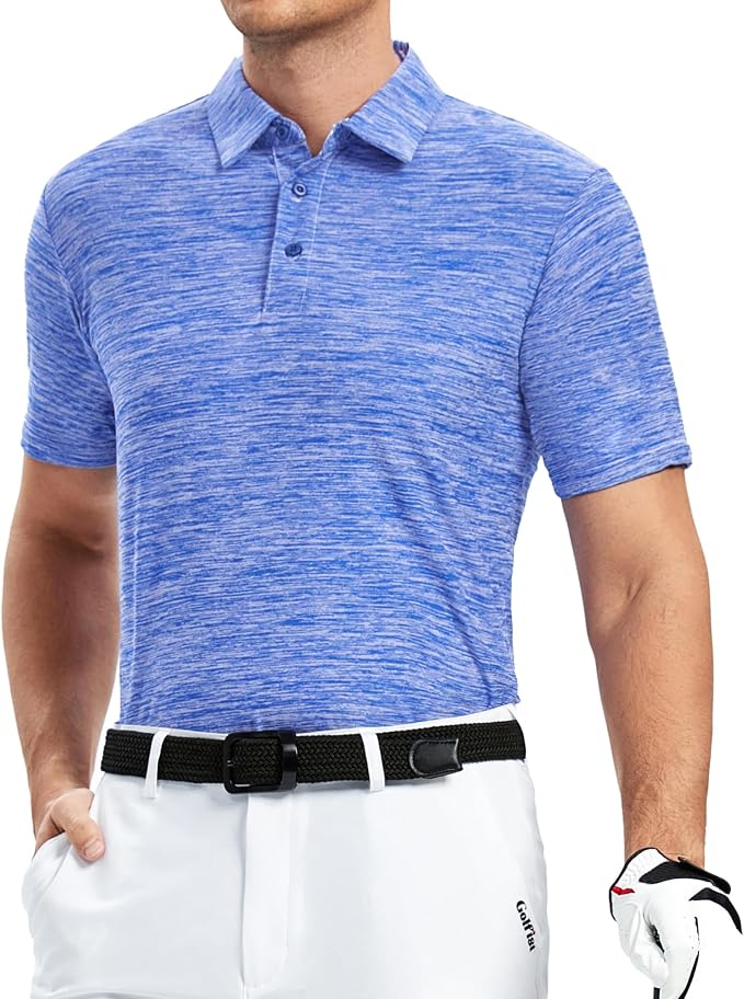 Alex Vando Mens Golf Shirt Moisture Wicking Quick-Dry Short Sleeve Casual Polo - Image 3