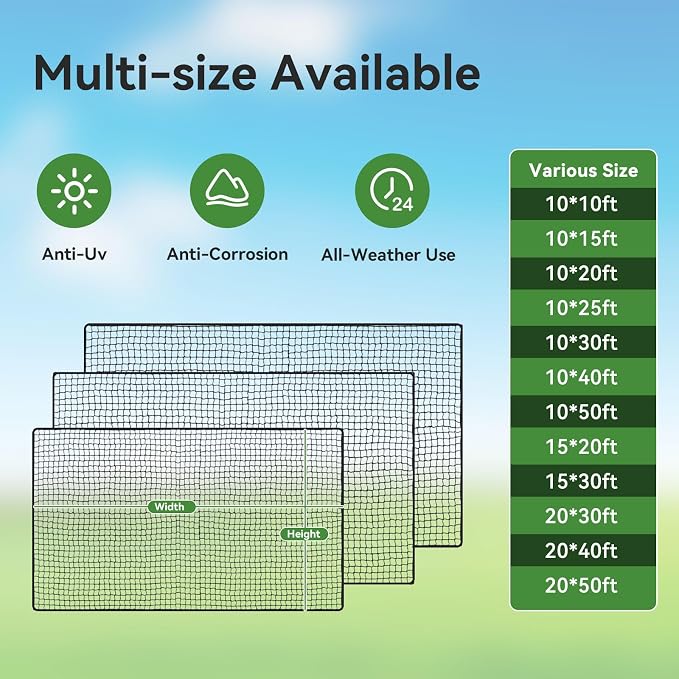 Golf Nets Practice，Sports Nets for Backyard Driving Real Golf Balls10ft to 60ft - Image 6