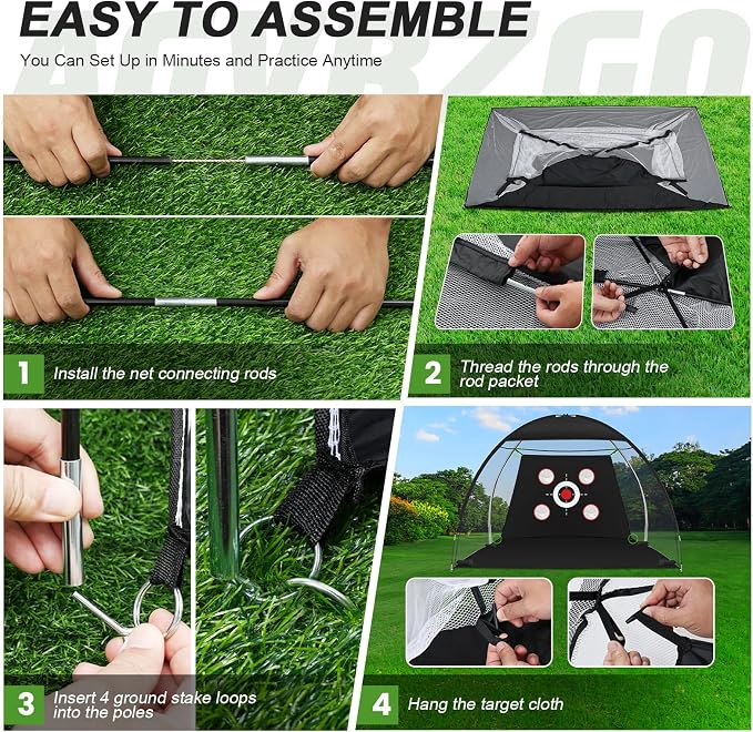 Golf Net with Multiple Target, Golf Hitting Aid Nets 10x7FT - Image 6