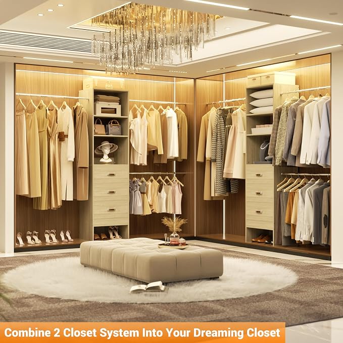 Homieasy 96 Inches Closet Organizer System, 8FT Customizable Walk In Closet - Image 5