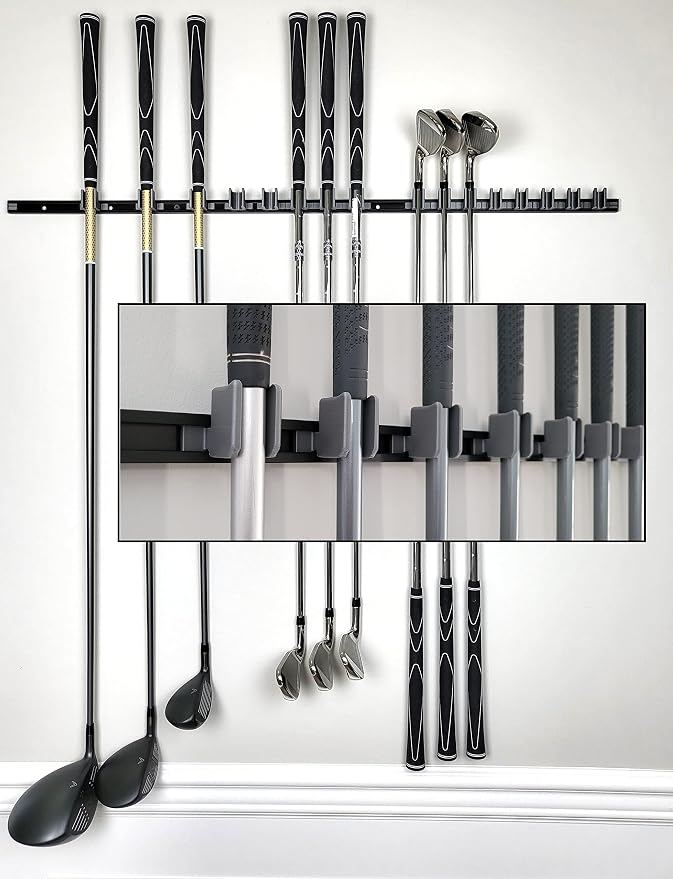 Golf Club Holder, Wall Display, Wall Hanger, Hold 17 Clubs on 36" Aluminum Rack by Unknown