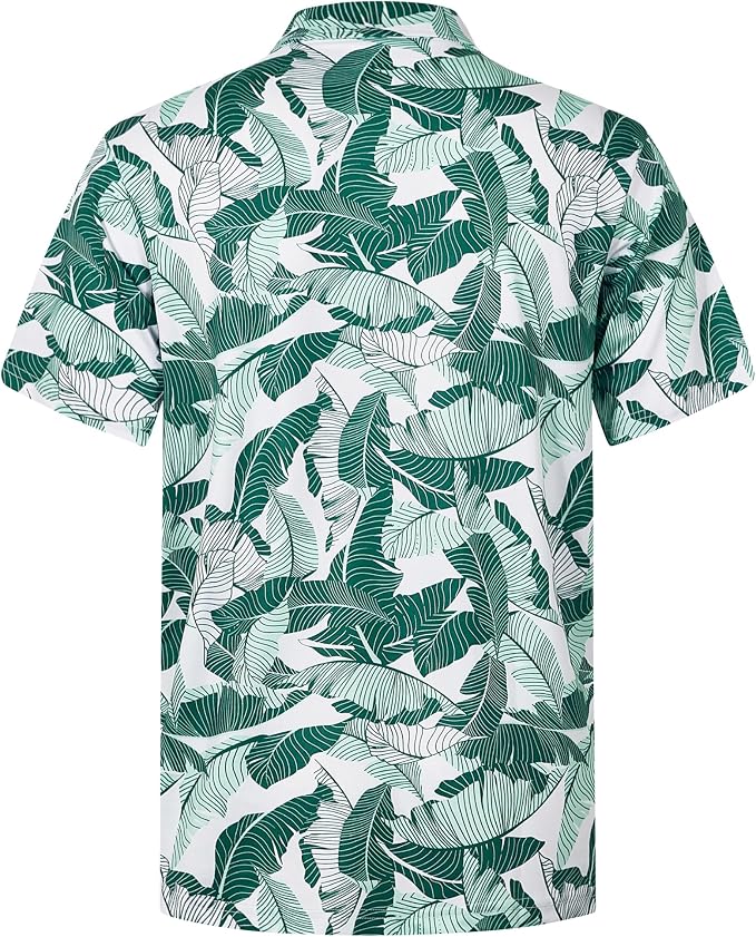 zeetoo Men's Polo Shirts Hawaiian Golf Polos Shirts Short Sleeve Performance - Image 2