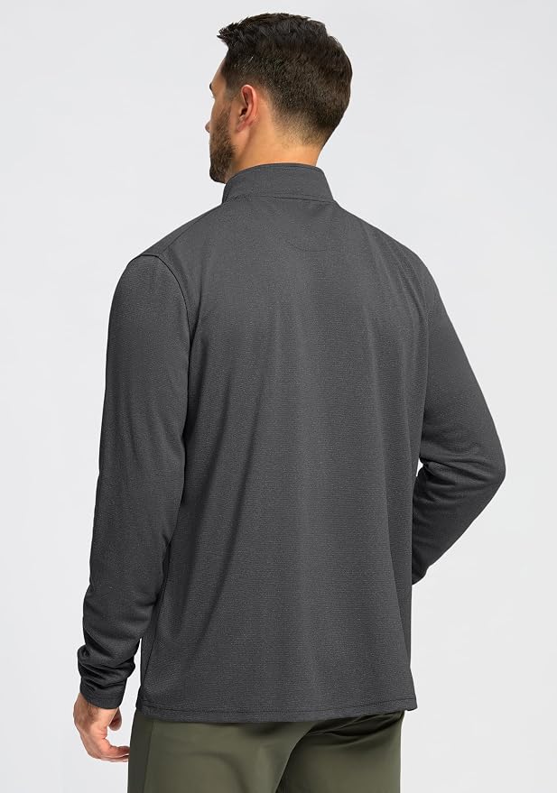 Obla Golf Quarter Zip Pullover for Men Mock Neck Sweatshirt Lightweight Sun - Image 3