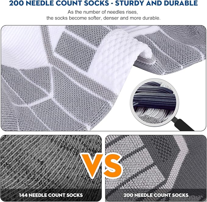 Hylaea Athletic Running Socks Cushion Padded Moisture Wicking Low Cut - Image 4