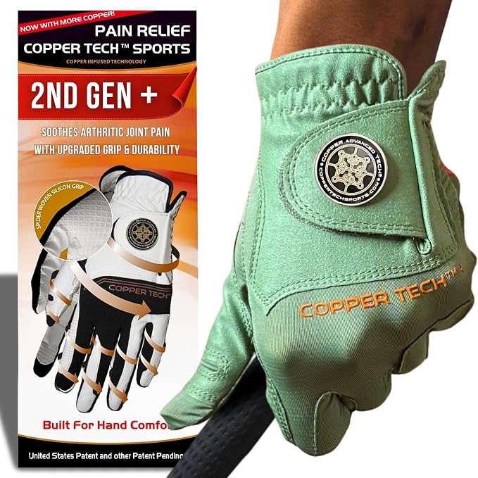 Copper Tech Golf Gloves Men Right Handed Golfer or Left Handed Golfer | Copper by CopperTechSports