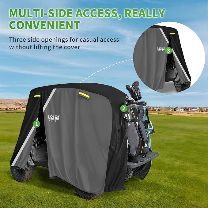 10L0L Heavy Duty 650D Golf Cart Cover - Image 3