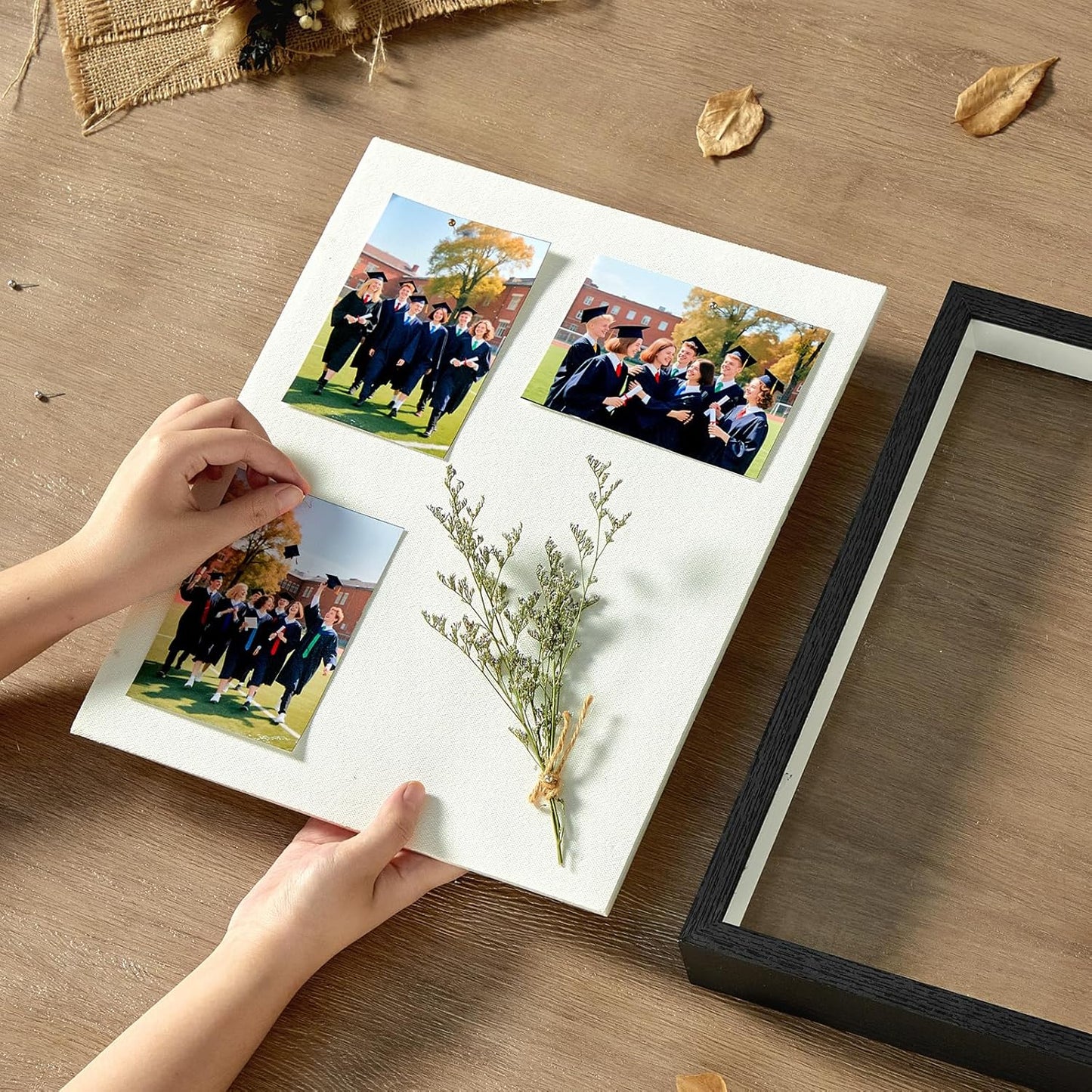 11x14 Shadow Box Display Case Picture Frame with Soft Linen Back, Large Deep Black Shadow Box 11x14 for Flowers Medal Display Case Jersey pet Graduation Memorabilia Baby Ltems Crafts Photos